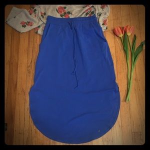 Blue Skirt - Drawnstring Waist Band  w/Pockets